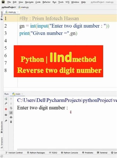 Python | 2nd method | To revers two digit number