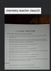 ATOMIC STRUCTUREBohr's model of hydrogen atom and its limitati... | Filo