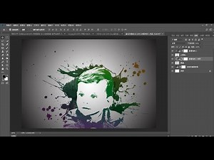 photoshop入門 無痛學習-10-2-2 藝術肖像畫效果 影像調整之臨界值應用 photoshop beginners tutorial