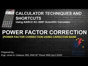 Calculator Techniques - Power Factor Correction Method| PF Correction Using Capacitor Banks