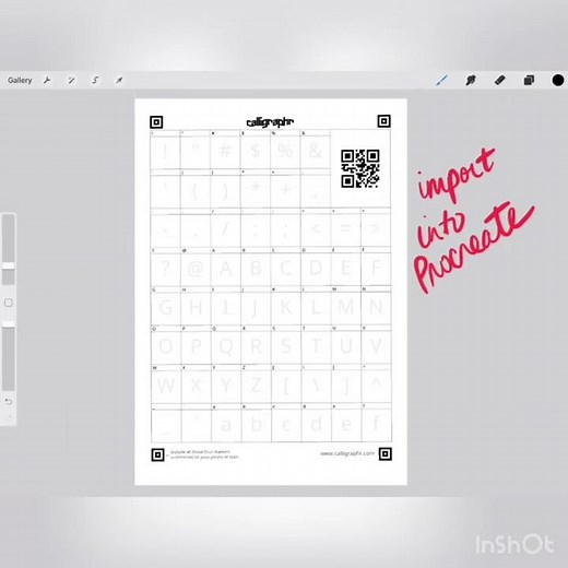 Create a Handwriting Font Using Calligraphr to Import into Procreate