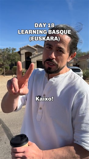 Scott Zúñiga on Instagram: "Day 18 of 365 learning Euskara the Basque Language. Today I’m still in Arizona. It’s between California and New Mexico. The Basque Country has seven provinces. It sits between France and Spain. And right now it kind of feels like we’re all in between. Not Christmas anymore. Not quite the new year yet. So this felt like the right moment to say it out loud, keep showing up, and keep learning. Aurrera goaz! Eskerrik asko for all the encouragement. It really does keep me