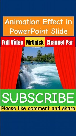 #shorts LatestVideo | How to Add Curtains Transitions Animation Effect in PowerPoint Slide |#MrUnick