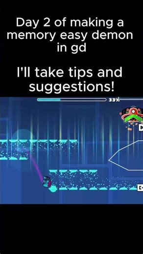 Day 2 of making a gd memory level! #fypシ゚viral #geometrydash #gd #fnaf #geometrydashplayer #fyp