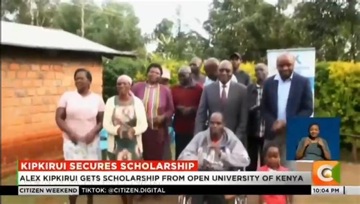 Ten years after a life-changing injury forced Alex Kipkirui out of school, he returned, sat the KCSE 2025 examinations and scored a B Plain through sheer determination. Following a story aired on 15th January 2026 by Citizen TV, his journey resonated widely. Through the Chancellor’s Scholarship Fund, the Open University of Kenya (OUK) has awarded Alex a scholarship to pursue a Bachelor of Science in Computer Science. In line with OUK’s commitment to inclusive and equitable access to education, A