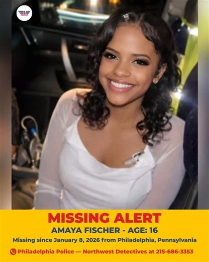 TRUE CRIME on Instagram: "💔 HELP FIND AMAYA FISCHER 💔 The Philadelphia Police Department is asking for the public’s help in locating Amaya Fischer, a 16-year-old girl who has been missing since January 8, 2026. Amaya was last seen at approximately 1:00 p.m. on the 4800 block of North Marshall Street in Philadelphia. Her family is extremely worried and hoping for her safe return. 👧 Name: Amaya Fischer 🎂 Age: 16 years old 📏 Height: 5’4” ⚖️ Weight: 115 lbs 👕 Clothing: Unknown 📍 Last seen: 48