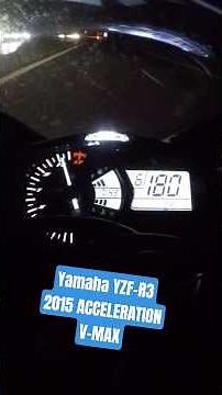 Yamaha YZF-R3 2015 top speed, acceleration, max speed, v-max #yzfr3 #yamahar3 #maxspeed