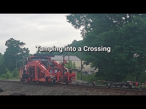NS Tamping Track and a Very Long Coal Train