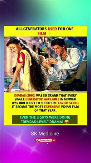 WHEN DEVDAS USED ALL GENERATORS IN MUMBAI FOR ONE SCENE! ⚡#trendingshorts #srk #devdas