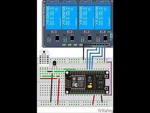 nodeMCU Relay and sensor wiring in fritzing
