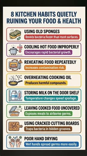 KITCHEN HABITS QUIETLY RUINING YOUR FOOD & HEALTH #kitchensafety #foodhygiene #healthyliving