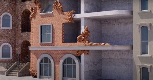 Satisfying Procedural Building Animation Set Up in Houdini
