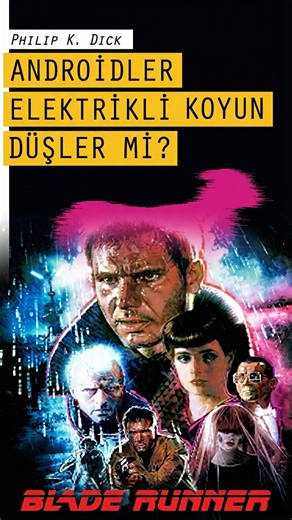 40ip on Instagram: "Blade Runner 1982 çağının ötesinde bir filmdi! Philip K. Dick'in filme ilham olan Androidler Elektrikli Koyun Düşler Mi? kitabını okumayı da ihmal etmeyin! #bladerunner #bladerunner1982 #bladerunner2049 Blade Runner, Ridley Scott’ın yönettiği ve 1982’de vizyona giren, bilimkurgu sinemasının kült klasiklerinden biridir. Philip K. Dick’in Androidler Elektrikli Koyun Düşler mi? adlı romanından uyarlanan film, karanlık ve distopik bir gelecekte, yapay olarak üretilen “replicant”l