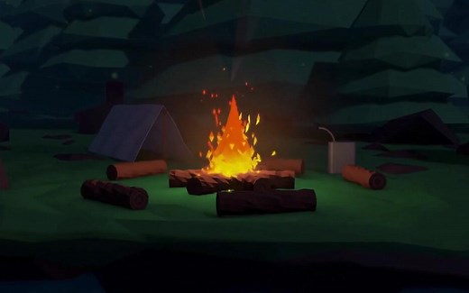 C4D教程 - 低多边形火焰制作 C4D Low Poly fire