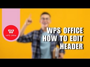 👍 QUICK: WPS Office How To Edit Header | for Dummies
