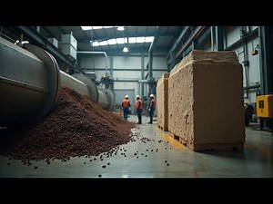 Coffee Waste Processing Factory: Turning Used Grounds Into Solid Blocks (Full Process)