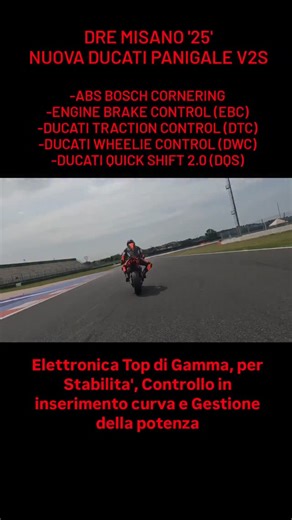 Federico Falchieri on Instagram: "🏍Elettronica Top di Gamma per Stabilita', Controllo in inserimento curva e Gestione della potenza 🔥 Nuova Ducati Panigale V2S - DRE Misano '25' -ABS Bosch Cornering -Engine Brake Control (EBC) -Ducati Traction Control (DTC) -Ducati Wheelie Control (DWC) -Ducati Quick Shift 2.0 (DQS) #ducati #panigale #moto #misano #reelinstagram"