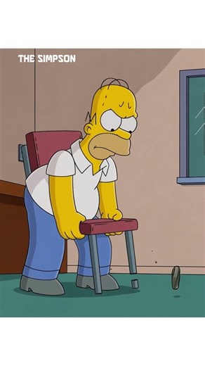 Homer Simpson’s Chair Disaster 😂 #thesimpsons