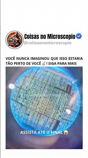 COMPONENTE ELETRONICO NO MICROSCOPIO