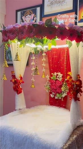 Ganpati decoration ideas 2026 PVC Pipe Ganpati Mandap Base - Easy DIY Decoration #shortsfeed