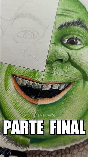 Shrek drawing using 4 different techniques Part 4 Final! #draw #drawing #shrek #art #dibujo