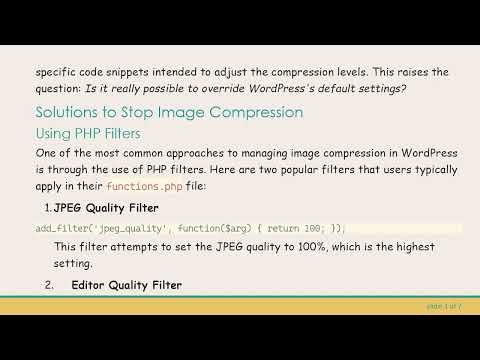 How to Stop WordPress Image Compression Using PHP