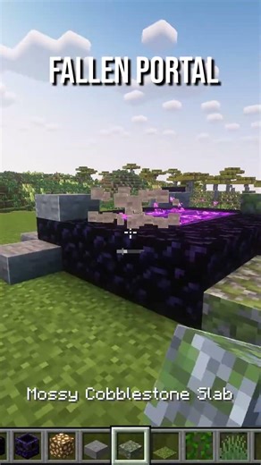 Fallen Portal Build in Minecraft 🔥 #shorts