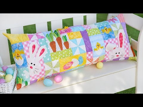 Introducing: The Hoppy Easter Bench Pillow by Kimberbell Designs | Shabby Fabrics