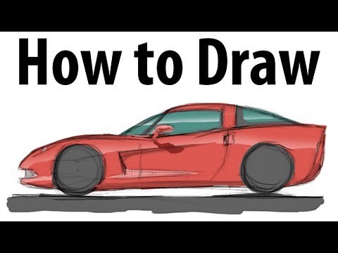 How to draw a Chevrolet Corvette C6 - Sketch it quick!