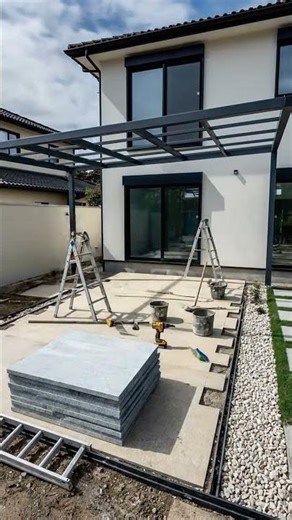 Elegant Car Porch & Garden Driveway | Luxury House Exterior Design