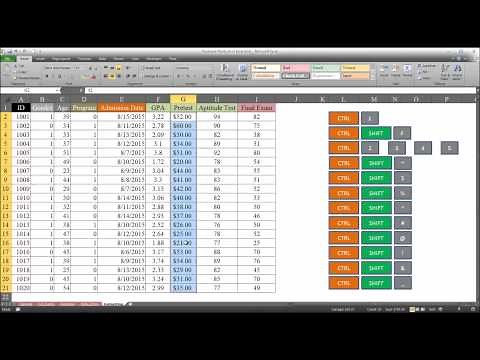 Keyboard Shortcuts for Formatting in Excel