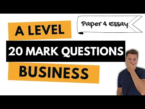 Business A level - 20 Mark Questions - Model Answer