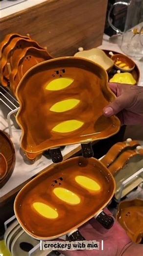 Cute Bread-Shaped Ceramic Plates 🍞 | Aesthetic Kitchenware Collection✨ #crockery #home #shorts