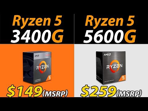 Ryzen 5 3400G Vs. Ryzen 5 5600G | Vega 11 and Vega 7 | CPU and iGPU Benchmarks