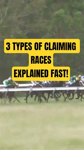 The 3 Types of Claiming Races in Horse Racing (Explained Fast) #horseracing #horse #sports #shorts