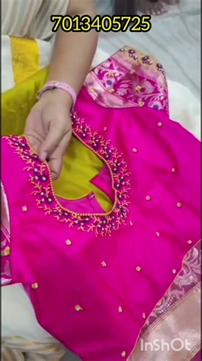 Simple&Beautiful Pink Blouse Design 💖 | Computer Embroidery Work