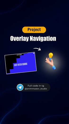 Animmaster on Instagram: "💬 Comment “nav” and I’ll send you the source code! ❤️ Like | 💬 Share | 📌 Save for later Follow 👉 @animmaster_studio for more epic UI animations! #frontend #uianimation #cssanimation #javascript #html"