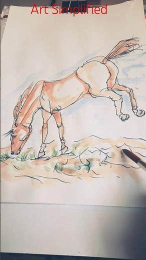 How to draw a Horse galloping easy (Lesson-17) 2025#creative #art #sketch #artclass #horse #animalar