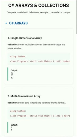 Master C# Arrays & Collections (Complete Guide) | viral C# Short #shorts #fyp #csharp