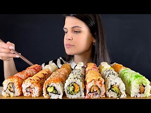 50 PIECES OF SUSHI | MUKBANG | ASMR