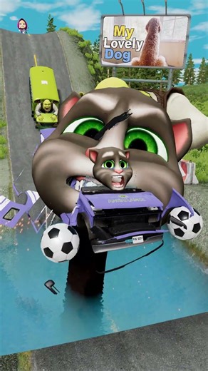 Happy Weird Cars vs Scary Tom Cat & Shrek in BeamNG.drive