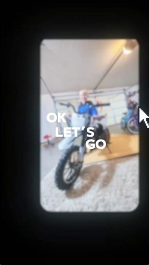 PJ riding his motorcycle for the first time ever