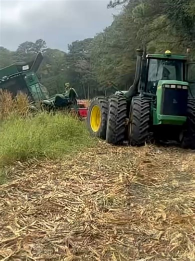 Rescuing a John Deere Combine from a Ditch