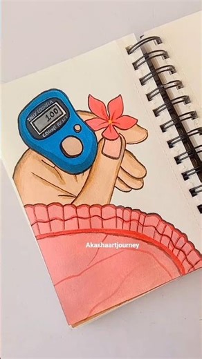 Painting a hand with digital tasbeeh📿✨| Islamic artwork for beginners #painting #shorts