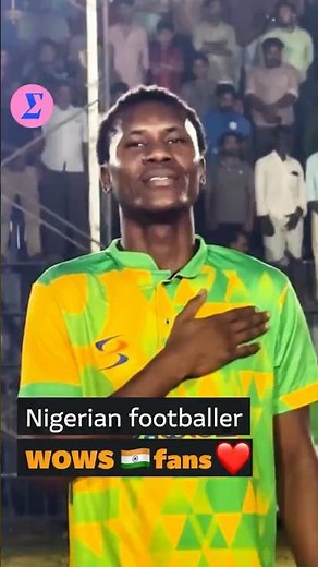 Nigerian Football Player Stands and sings India National anthem during football match in Kerala