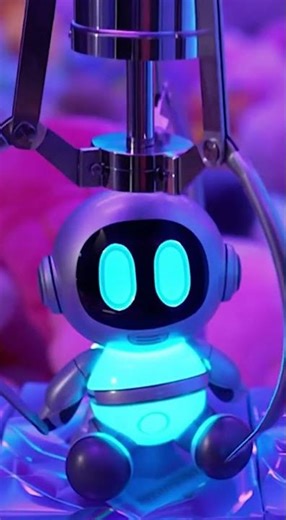Claw Machine Drama: Will It Grab the Glowing Mini Robot?