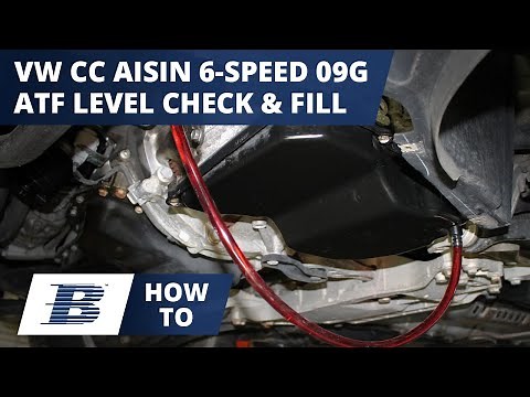 How To Check and Fill VW CC Transmission Fluid aka VW CC ATF Level Aisin 6 Speed 09G