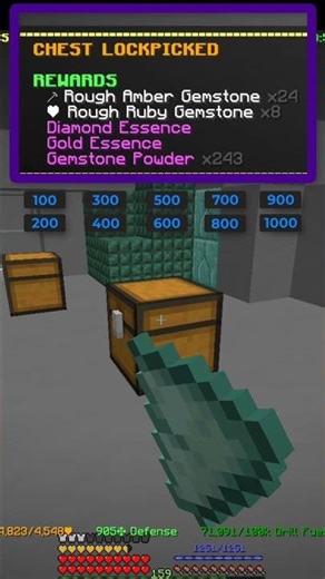 Powder Mining Challenge [Day 7] -- Hypixel Skyblock #shorts