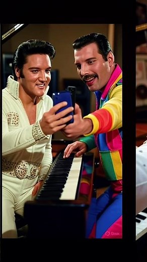 IMPOSSIBLE DUET: Elvis + Freddie - Unchained Melody #piano #elvispresley #freddiemercury #aimusic