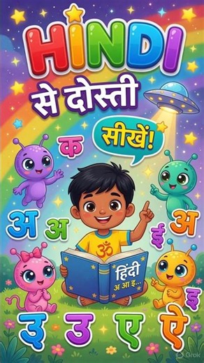 Alien Friends Learn Hindi | Fun Cartoon for Kids | Learn Hindi with Aliens!#shorts